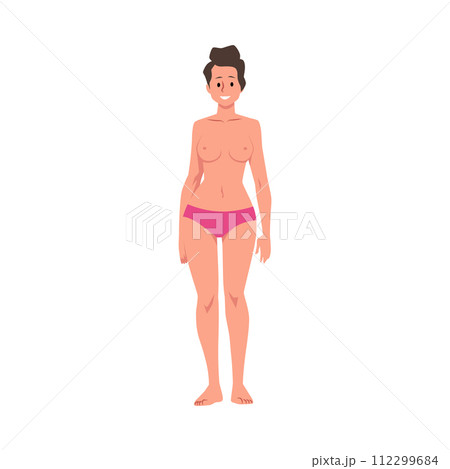 Confident woman body positivity vector illustration 112299684
