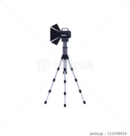 Vector video light and tripod illustration Vector video light and tripod illustration 112299810