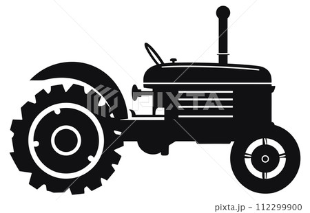 Steampunk Tractor Silhouette, Tractors Vector Silhouette,Tractor Silhouettes Modern and Antique, 112299900