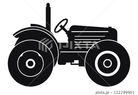 Steampunk Tractor Silhouette, Tractors Vector Silhouette,Tractor Silhouettes Modern and Antique, 112299901