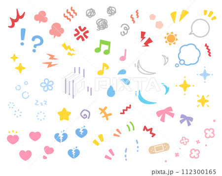 感情のアイコン素材セット_カラー 112300165