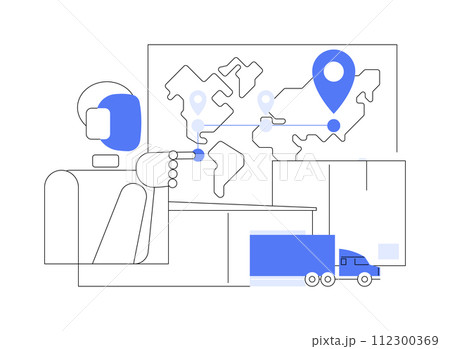 AI-Managed Smart Logistics abstract concept vector illustration. 112300369