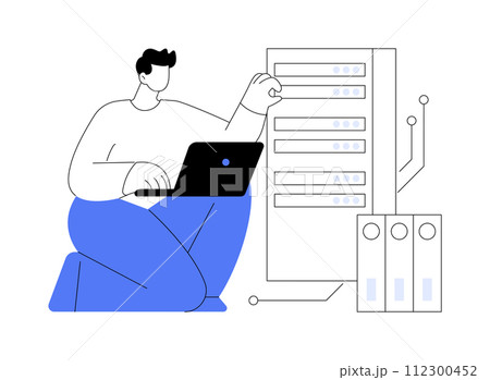 Network system administrator isolated cartoon vector illustrations. 112300452