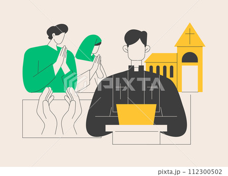Christian event abstract concept vector illustration. 112300502