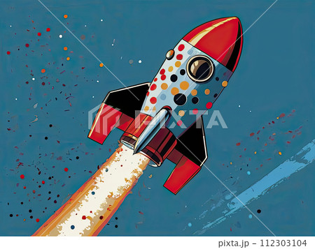 Rocket going from earth to space. 112303104