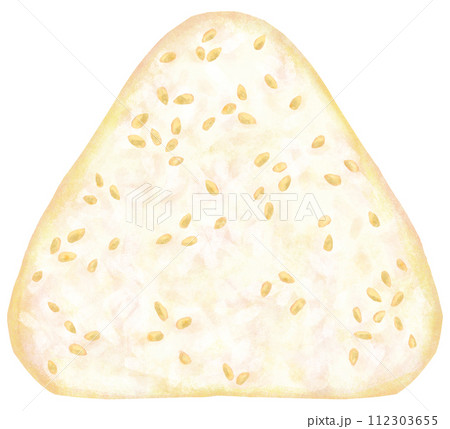 白ごまおにぎりのイラスト 112303655