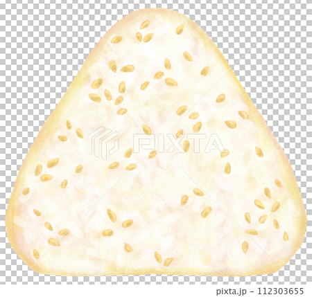 白ごまおにぎりのイラスト 112303655