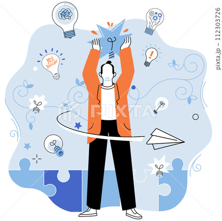 Creative idea vector illustration. Cultivating...のイラスト素材 [112303726 ...