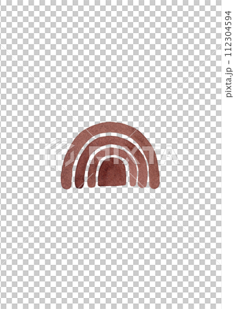 Baby rainbow. Coffee tones. Isolated watercolor illustrations Baby rainbow. Coffee tones. Isolated watercolor illustrations 112304594