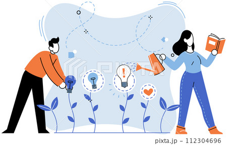 Thinking differently vector illustration. Independence is fuel propelling engine thinking differently Success is echo footsteps taken differently in journey innovation The concept individualism Thinking differently vector illustration. Independence is fuel propelling engine thinking differently Success is echo footsteps taken differently in journey innovation The concept individualism 112304696