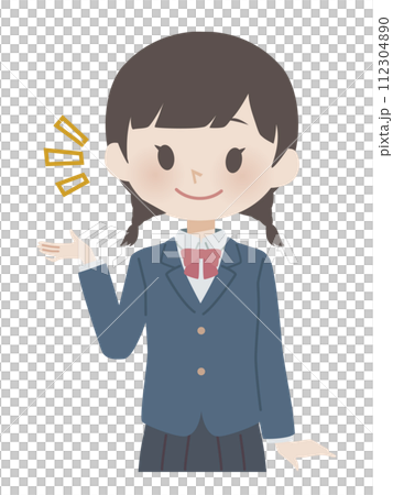 穿校服/制服的女孩 112304890