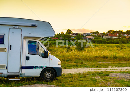 Camper camping on nature 112307200