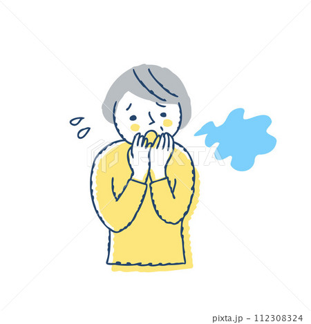 口臭を気にしている女性 112308324