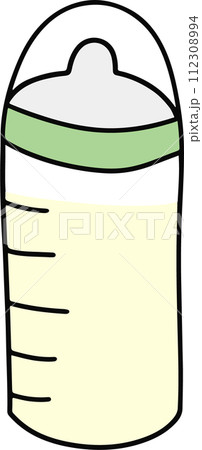 シンプルな哺乳瓶のイラスト 112308994