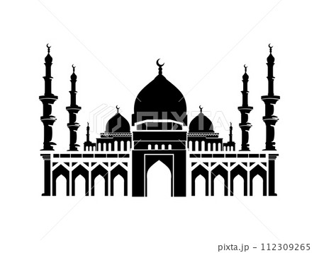 mosque silhouette vector isolate background Ramadan kareem mosque silhouette vector isolate background Ramadan kareem 112309265
