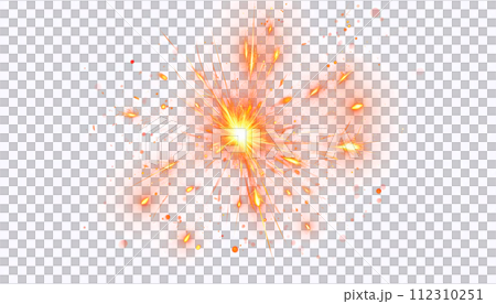 線香花火のような火花 透過素材のイラスト素材 [112310251] - PIXTA