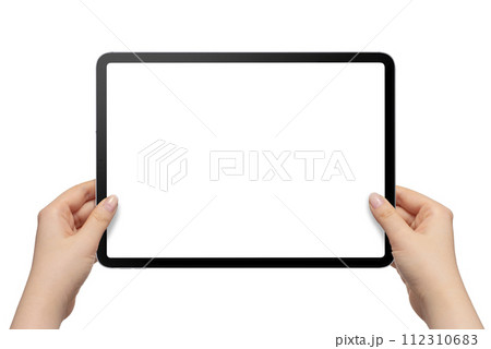 タブレット端末を持っている手 112310683