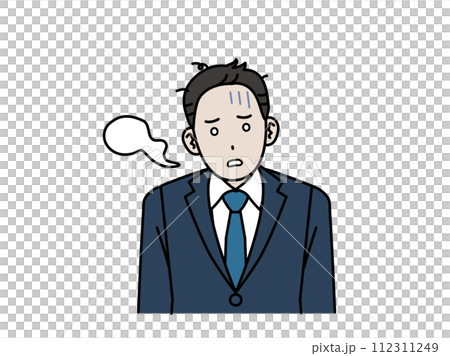 放心状態になる会社員の男性、ビジネスマン 112311249