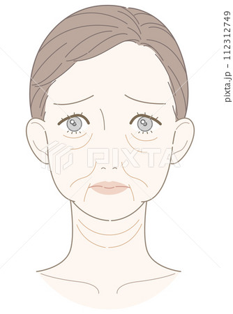 たるみ 女性 イラスト たるみ 女性 イラスト 112312749