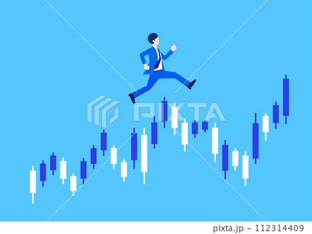 株取引をするビジネスマンのイメージ 株取引をするビジネスマンのイメージ 112314409