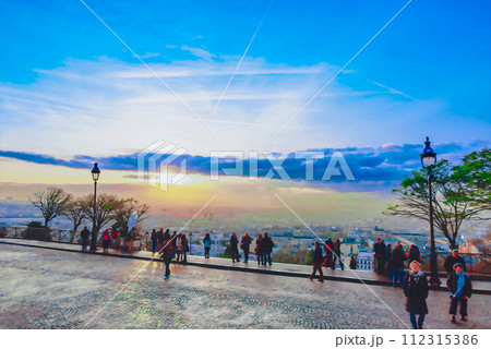 朝焼けのパリ 朝焼けのパリ 112315386