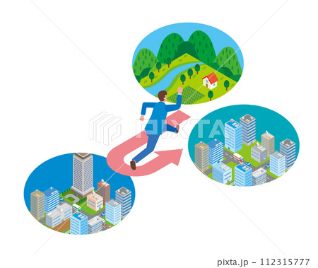 Jターン移住する男性 Jターン移住する男性 112315777