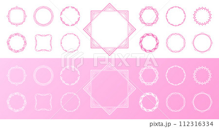 春をイメージした装飾フレーム 112316334