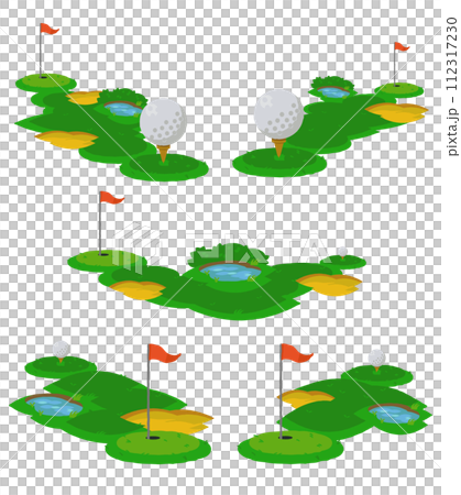 5 個高爾夫球場一套 112317230