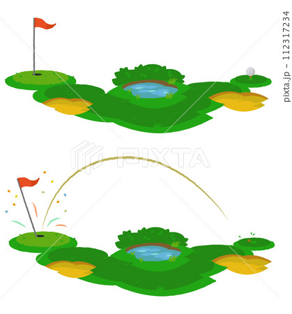 横長のゴルフ場 112317234