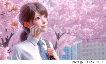 希望を抱く女性　アニメ 112319193