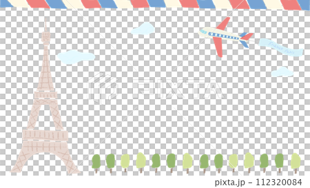 背景框架靈感來自法國，時尚的手繪插畫 112320084