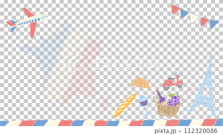 Background frame inspired by France, stylish hand-drawn illustration Background frame inspired by France, stylish hand-drawn illustration 112320086