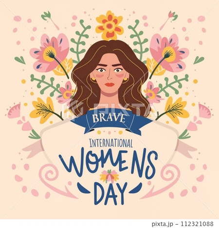 Happy International Women's Day. Vector Illustration of Women 112321088