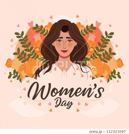 Happy International Women's Day. Vector Illustration of Women Happy International Women's Day. Vector Illustration of Women 112321097