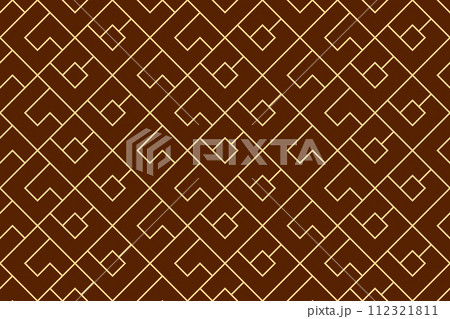 The geometric pattern with lines. Seamless vector background. Gold and brown texture. Graphic modern pattern. Simple lattice graphic design 112321811