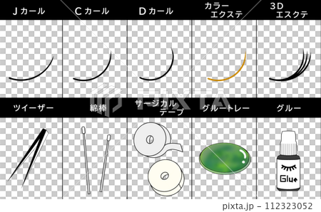 まつ毛エクステの種類と道具 112323052
