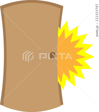 ドアをばんと大きな音を立てて閉めるイメージ素材 112323707