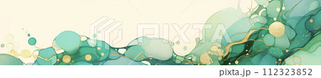 抽象的な緑の水彩画の背景　AI画像 112323852