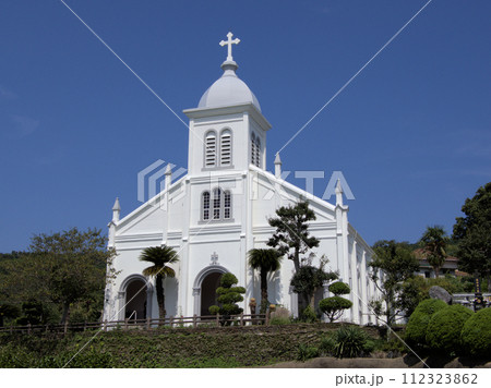 大江天主堂正面　熊本県天草市天草町大江 112323862