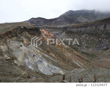 噴火跡　噴火口　火山　阿蘇 112324477