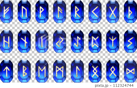 24 Rune Stones Runes carved on blue stones Fortune telling 24 Rune Stones Runes carved on blue stones Fortune telling 112324744