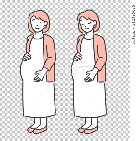 微笑的孕婦向量圖素材 微笑的孕婦向量圖素材 112325025