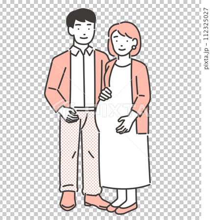 懷孕的妻子和丈夫夫婦的向量圖素材 懷孕的妻子和丈夫夫婦的向量圖素材 112325027