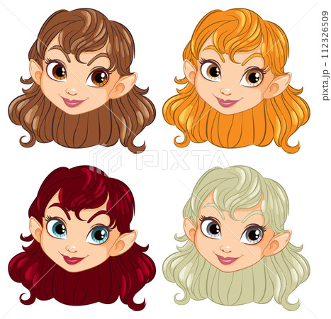 Colorful Collection of Cartoon Elf Girls Colorful Collection of Cartoon Elf Girls 112326509