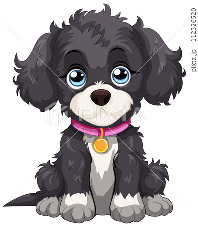 Adorable Puppy with Big Blue Eyes 112326520