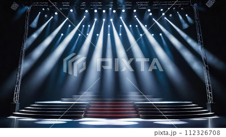ステージ・舞台・スポットライトの素材	 112326708