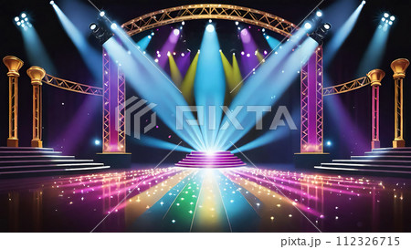 ステージ・舞台・スポットライトの素材	 112326715