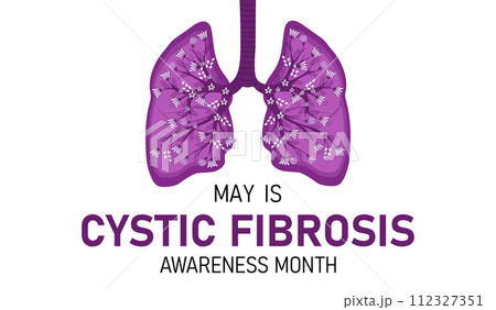 Cystic Fibrosis awareness month banner. Cystic Fibrosis awareness month banner. 112327351