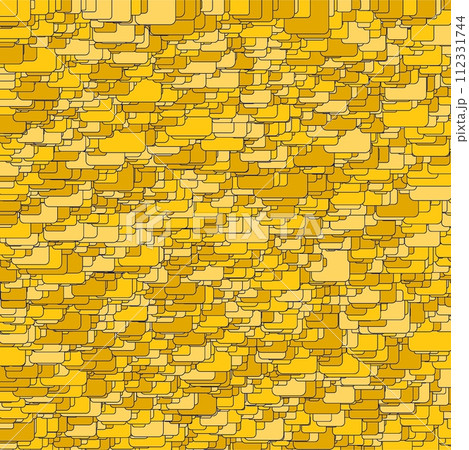 Square gold abstract background with golden scale tiles, cover, advertising page of web site. Template layout for design of social media profile home page. Vector banner Square gold abstract background with golden scale tiles, cover, advertising page of web site. Template layout for design of social media profile home page. Vector banner 112331744