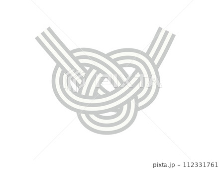 あわじ結び　シルバーの水引き 112331761